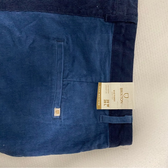Brixton Corduroy Pants | Two-Tone Blue Straight Leg | NWT | US 29 - Picture 3 of 5